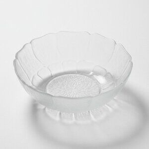 Arcoroc Clear Glass Bowl With 9" Fleur Design Elegant Floral Pattern Serving Dis